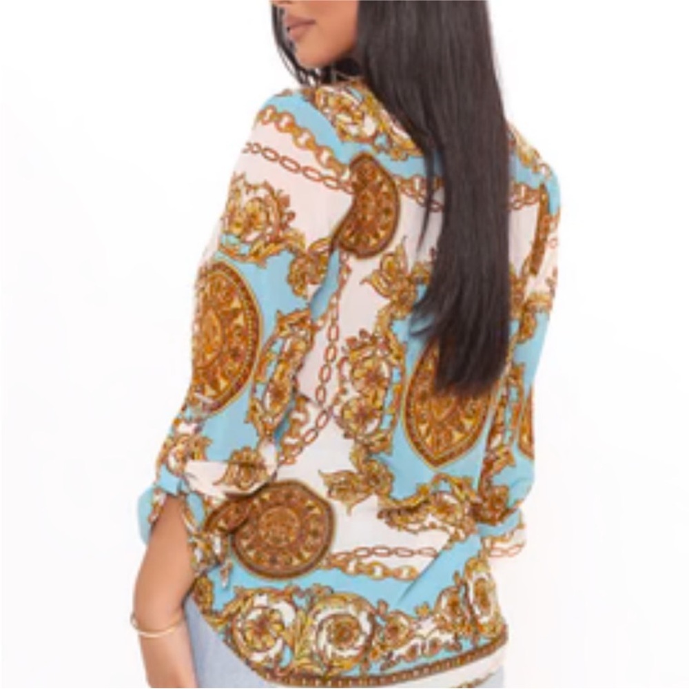 LUXURY FASHION women Long Sleeve
Vintage button up shirt blouse size
XL
